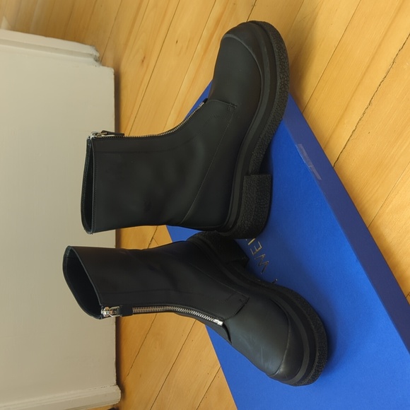STUART WEITZMAN Charli Zip Sport Leather Boots size 9 - Picture 7 of 10
